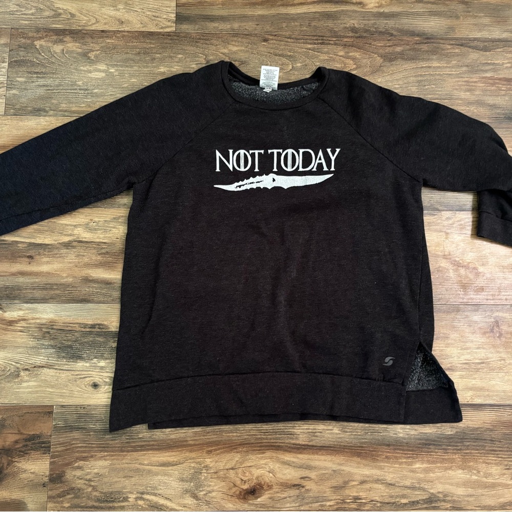 Soffe Charcoal 'Not Today' Sweatshirt